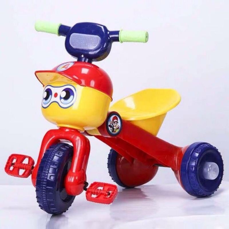 Xe đạp 3 bánh con kiến bánh phát sáng có nhạc có đèn cho bé 1-3 tuổi