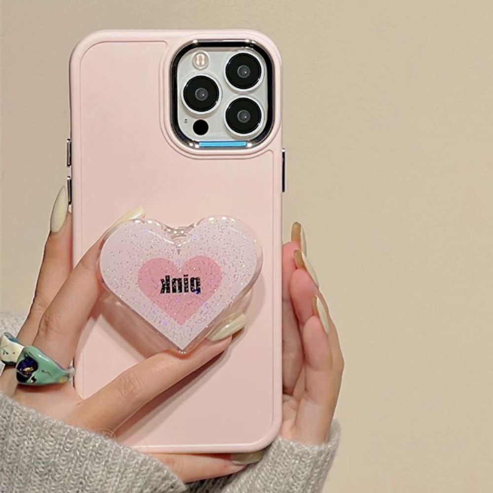 Ốp Điện Thoại TPU Mềm Chống Sốc Mạ Điện Màu Trơn Có Giá Đỡ Bảo Vệ Ống Kính Máy Ảnh Cho IPhone 11 14 13 12 Pro Max