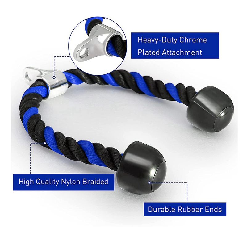 Dây Thừng Kéo Lên Xuống 90CM Bằng Nylon Phủ Lớp Phủ Chịu Được Sức Nặng Phụ Kiện Máy Tập Gym Tại Nhà