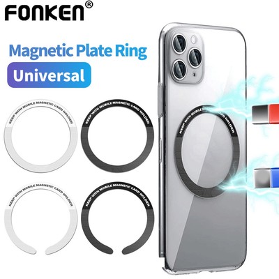 Vòng đỡ điện thoại FONKEN kiêm đế sạc không dây từ tính bằng kim loại cho Mgsafe