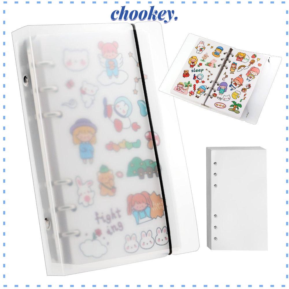CHOOKEY Cuốn Album Sưu Tập Nhãn Dán A6 50 Trang Có Thể Tái Sử Dụng
