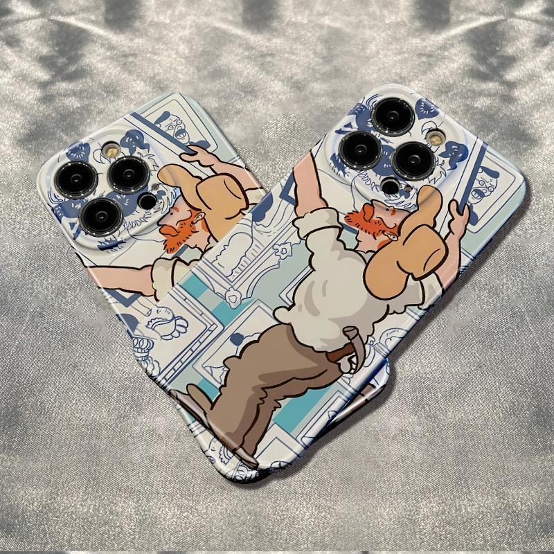 Ốp Điện Thoại Chống Sốc Họa Tiết Tranh Vẽ Đơn Giản Cho Iphone 1211 14pro 78plus 6In13