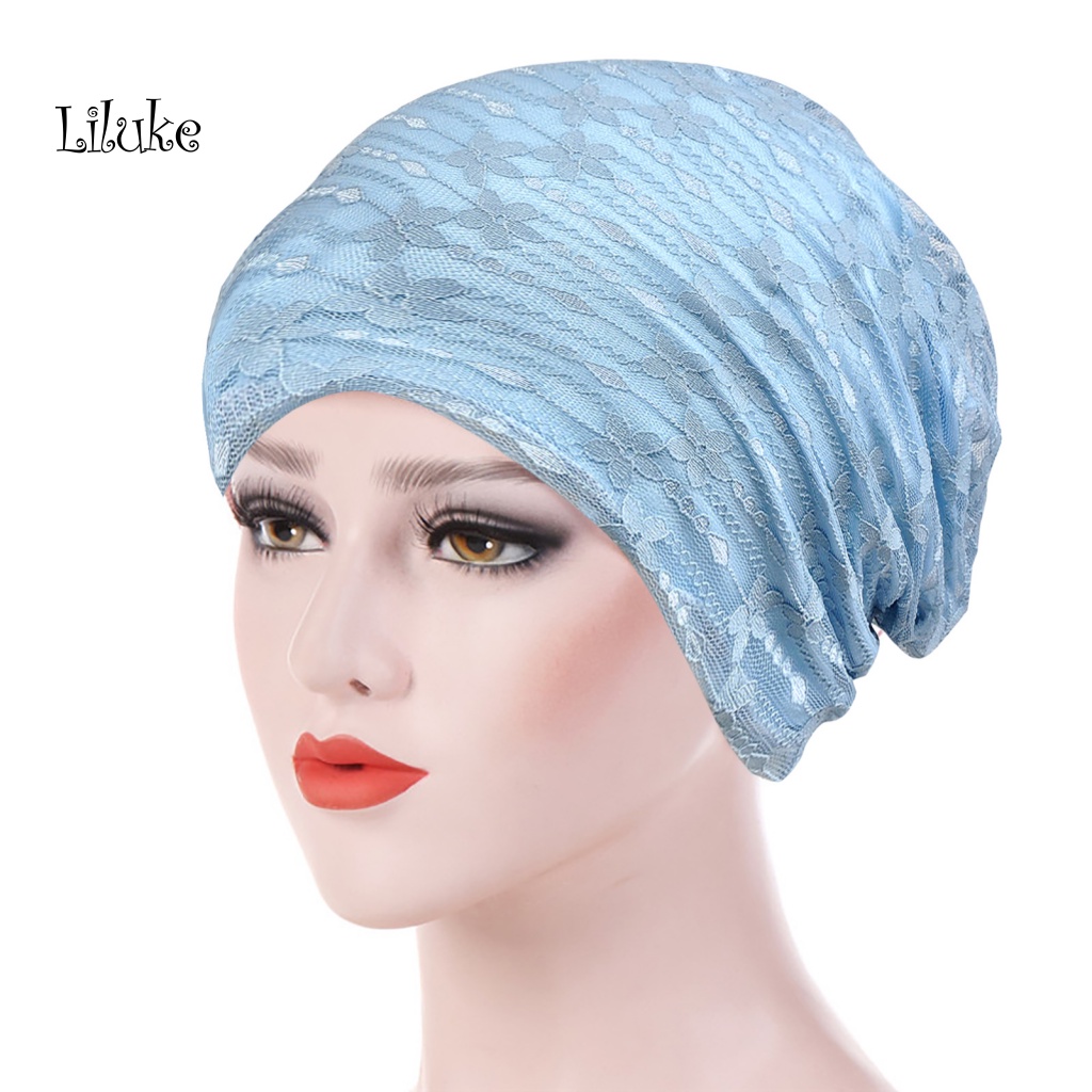 Khăn Trùm Đầu Che Nắng Thông Thoáng Thêu Hoa