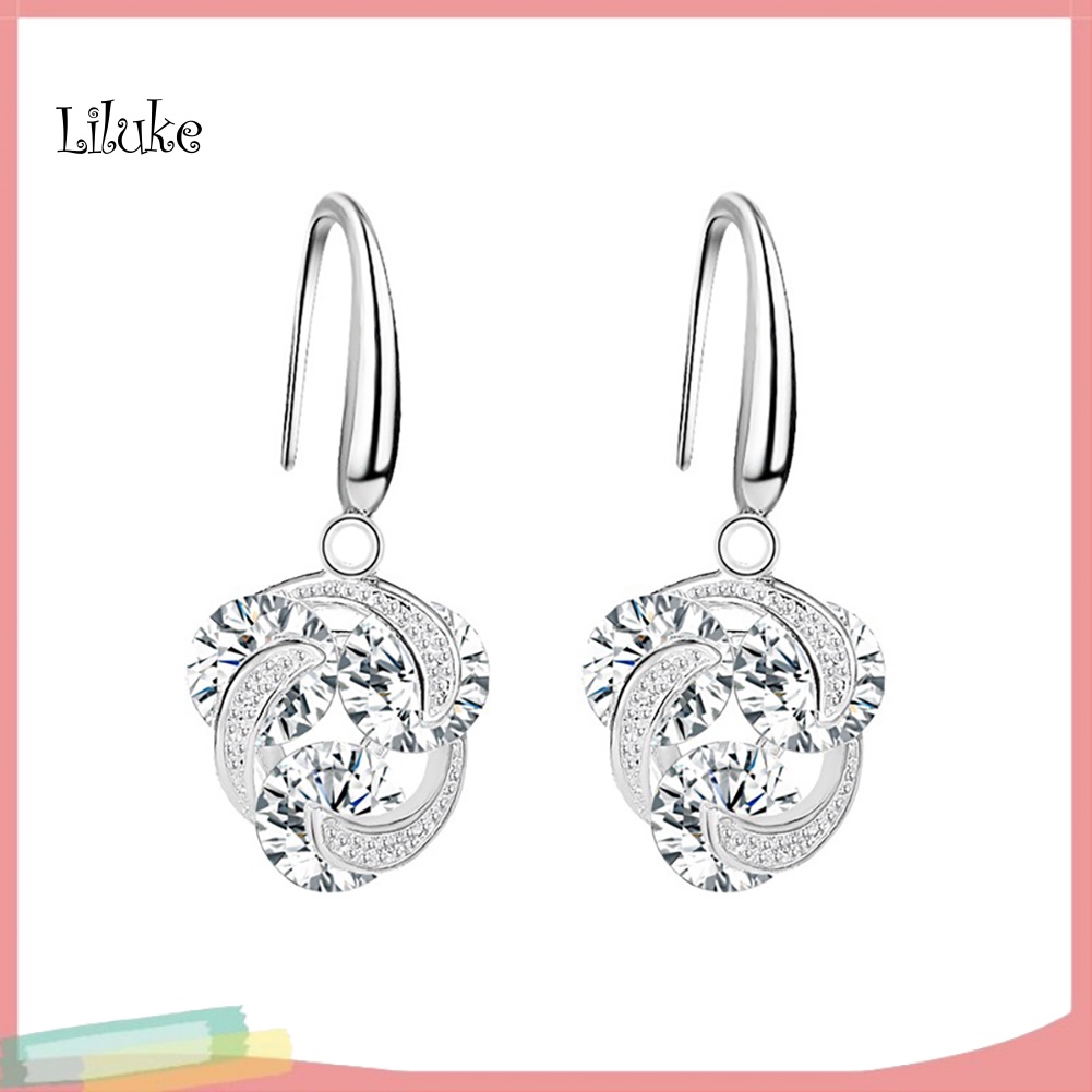 Đôi Khuyên Tai HìNh CốI Xay Gió ĐíNh Zirconia NhiềU MàU ThờI Trang Cho Nữ