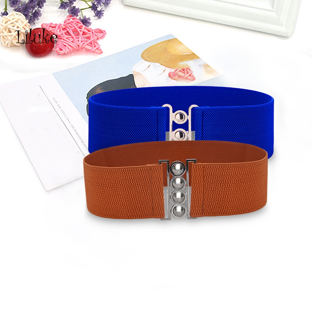 Thắt Lưng Nữ Bản Rộng Co Giãn Màu Sắc Thời Trang