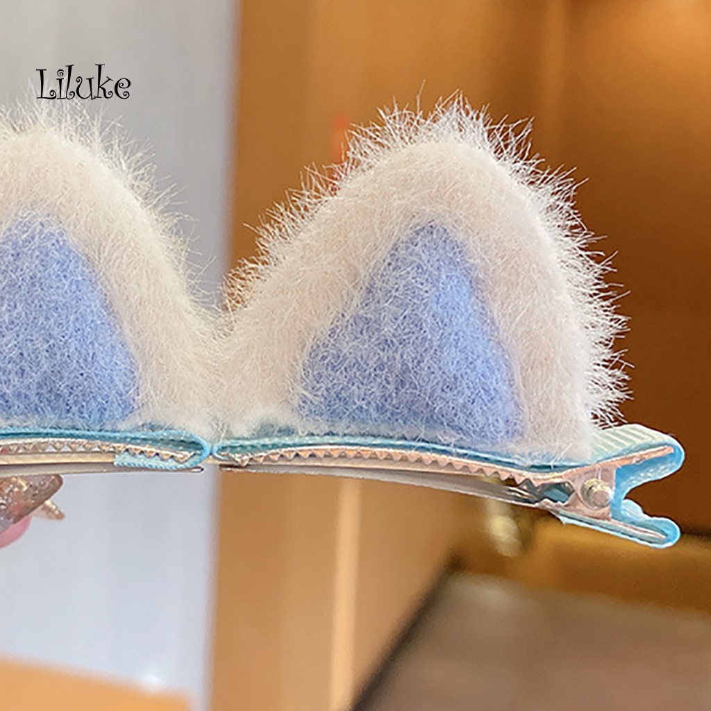 Bộ 10 Kẹp Tóc Hình Tai Mèo Nhiều Màu Sắc Xinh Xắn