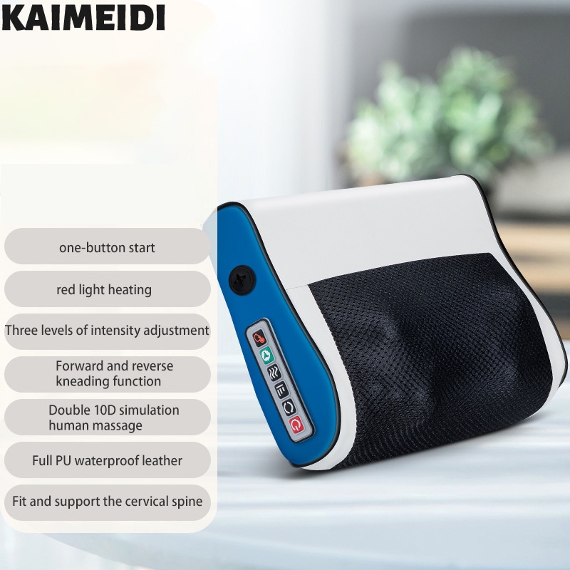 KAIMEIDI Cột Sống Cổ Tử Cung Gối Massage Đa Năng Chườm Nóng Máy Mát Xa Cổ Nhà Nhào Vai Cổ Eo Máy Mát Xa Lưng