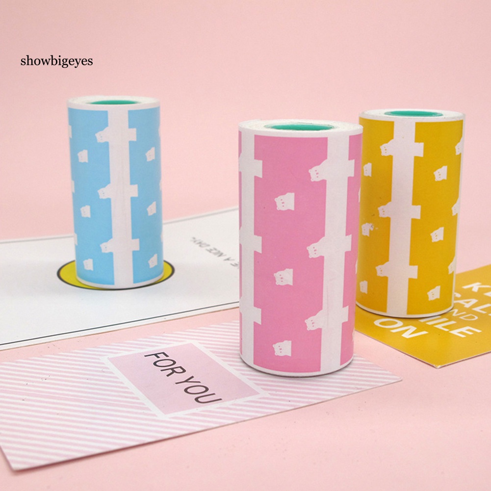 Bộ 3 Cuộn Giấy Dán Tự Dính Hình Gấu Dễ Thương Dùng Trang Trí