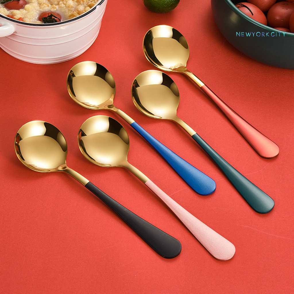 Muỗng Ăn Tối Đa Năng Bằng Thép Không Gỉ Nhiều Màu Sắc Chống Gỉ Dễ Lau Chùi