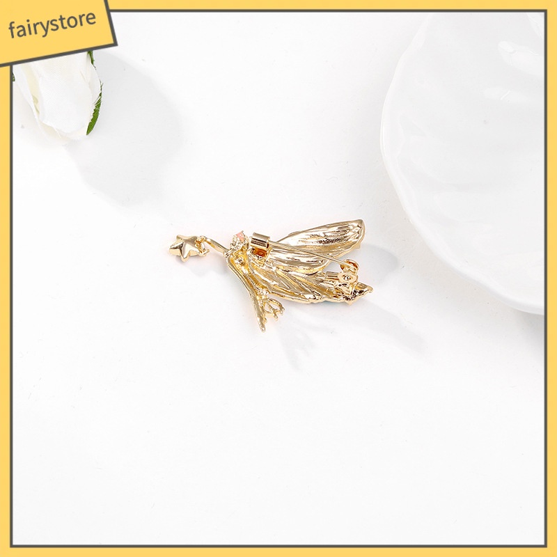 [FTO] Ghim Cài Áo Hình Cánh Tiên Elf Dầu Nhỏ Giọt Sáng Tạo Cao Cấp Trang Trí Quần Áo