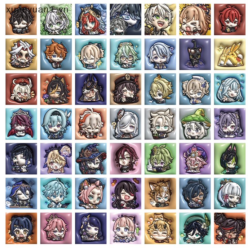 Set 62 Miếng Dán 3D Trang Trí Laptop / Guitar / Ván Trượt Tiện Dụng