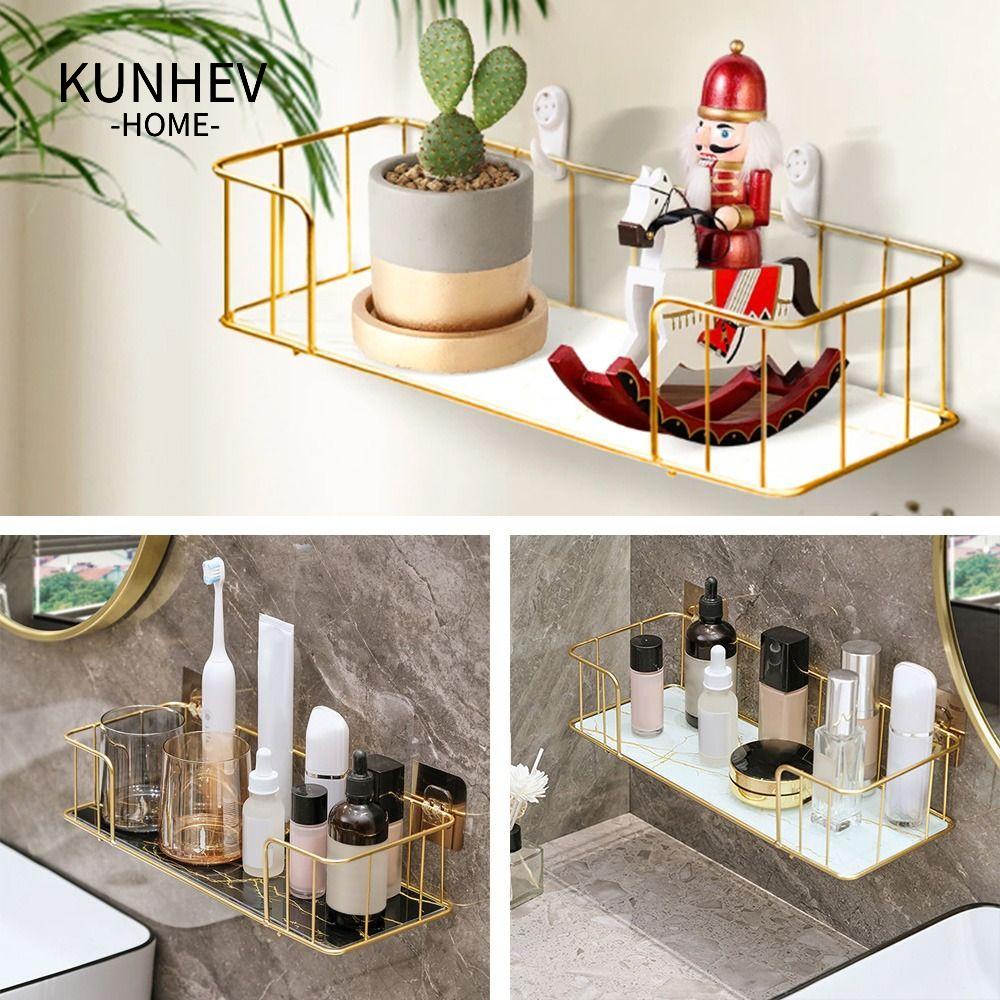 KUNHEV Kệ Kính Đựng Đồ Trang Điểm Gắn Tường Nhà Tắm Tiện Lợi