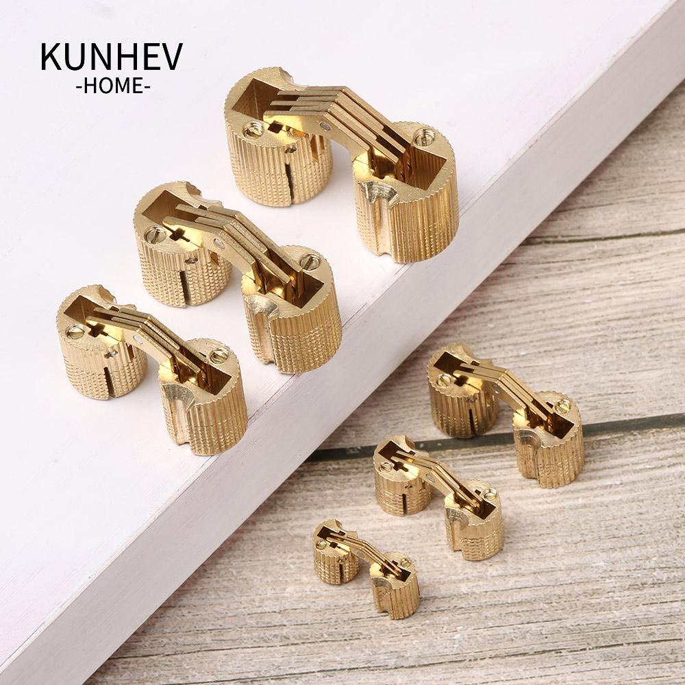 KUNHEV 1 Bản Lề Cửa Bằng Đồng Thau Hình Trụ Chất Lượng Cao
