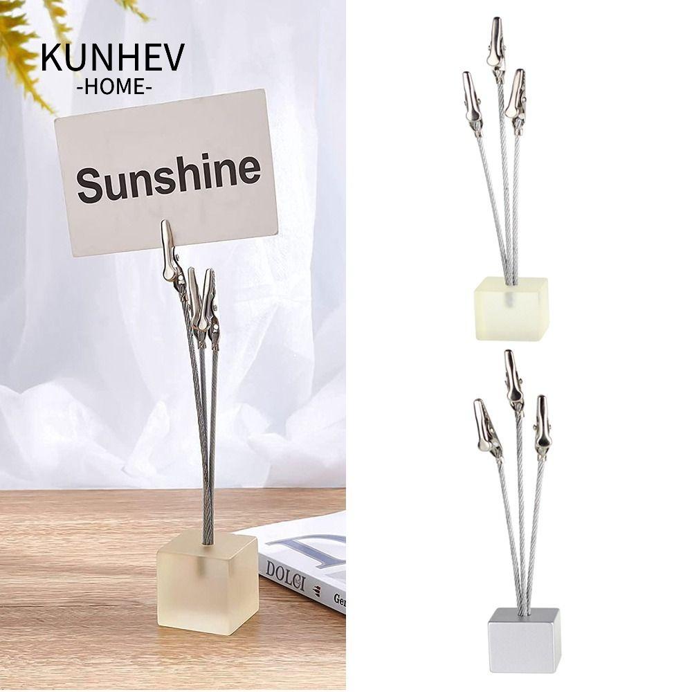 KUNHEV Set 2 Kẹp Giữ Tấm Ảnh / Thẻ Ghi Chú Để Bàn Văn Phòng / Nhà Ở