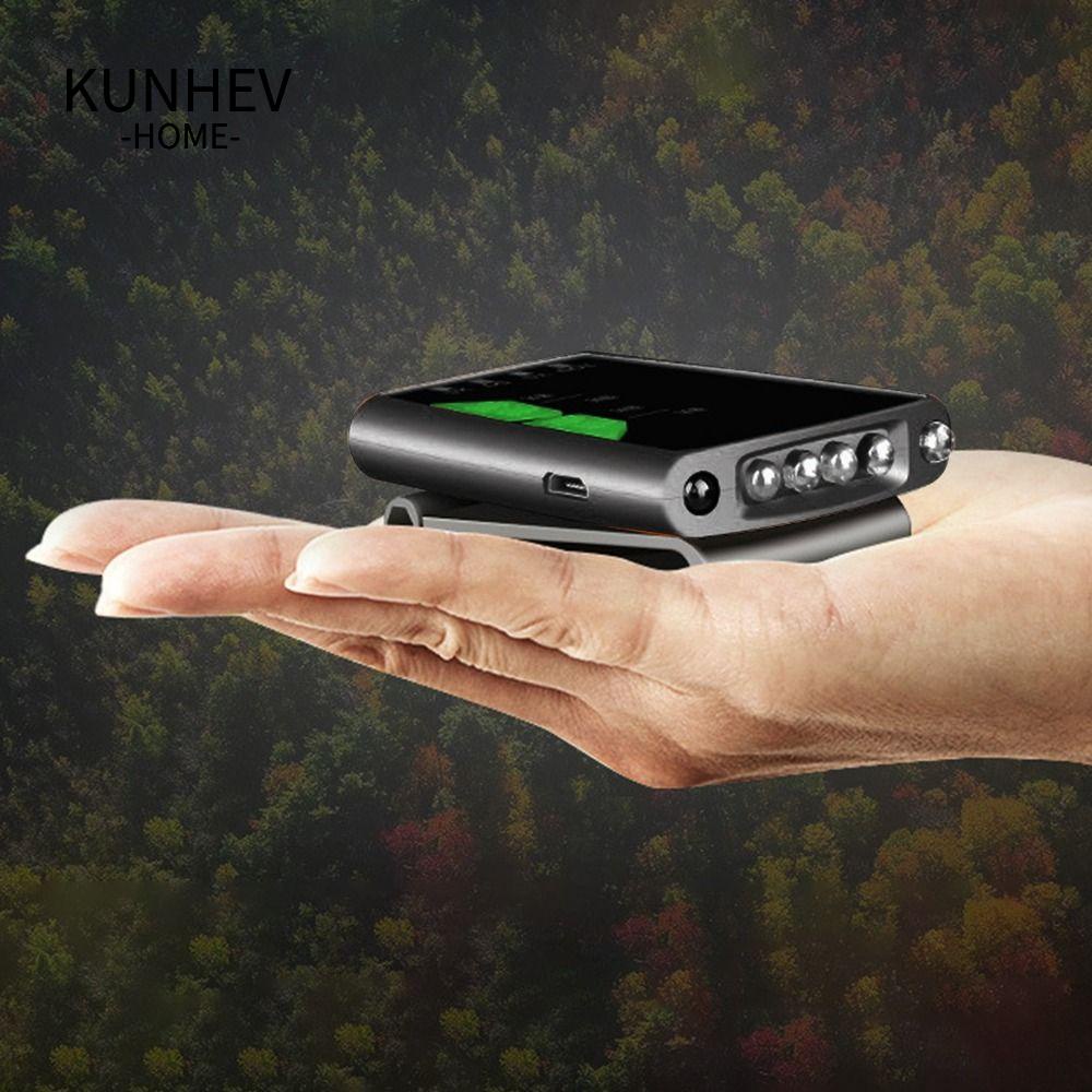 KUNHEV Đèn Pha Kẹp Mũ Câu Cá Cảm Ứng Thông Minh Chất Lượng Cao