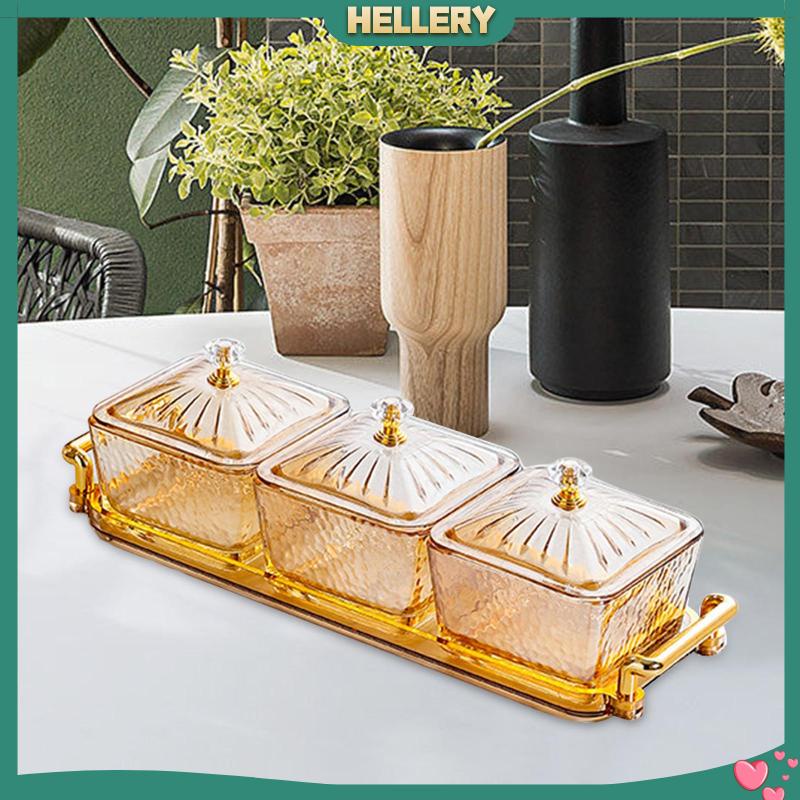 [HelleryVN] Khay Đựng Gia Vị / Thức Ăn Vặt Có Nắp Tháo Rời Được