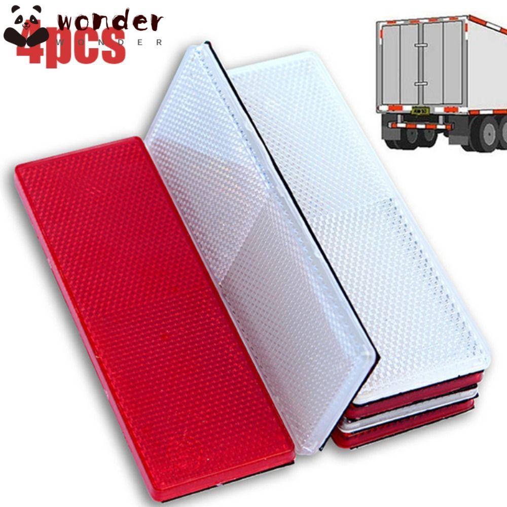 Set 4 Miếng Dán Phản Quang Cảnh Báo An Toàn Cho Xe Hơi