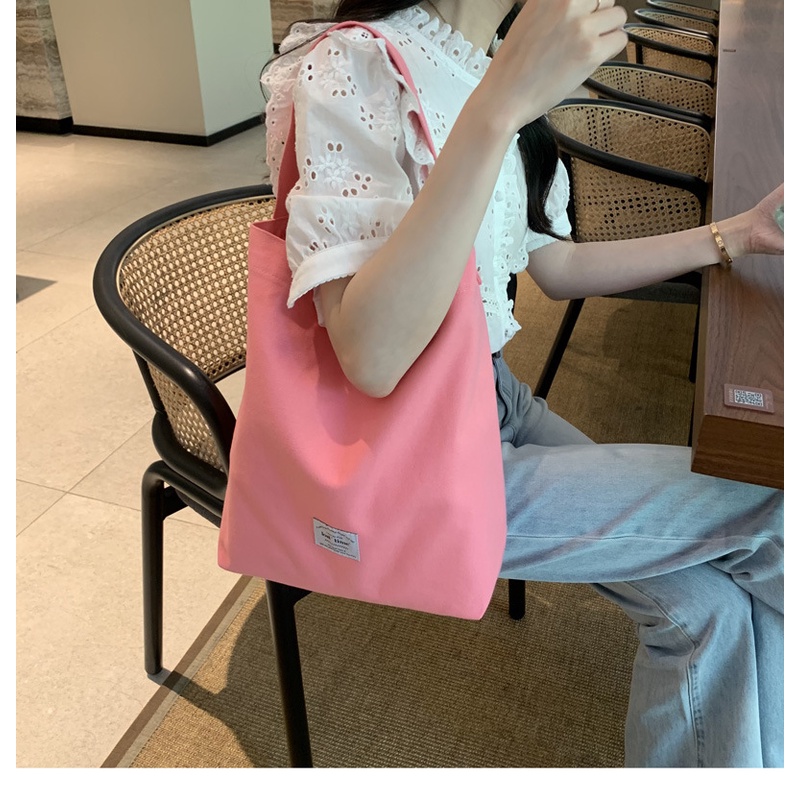 Túi Xách Vải Canvas Màu Kẹo Ngọt Dung Tích Lớn Thời Trang 2023 Cho Nữ