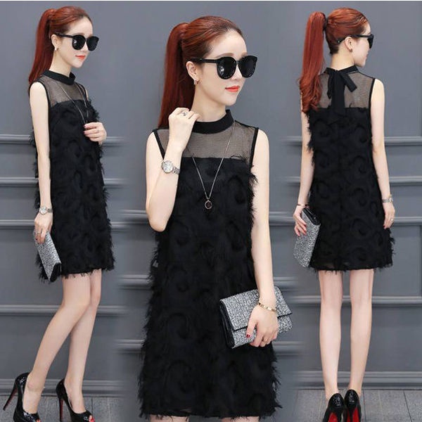 Đầm Ngắn Chữ A Không Tay Tua Rua Phong Cách Phương Tây Thời Trang Mùa Hè 2023 Dành Cho Bạn Nữ