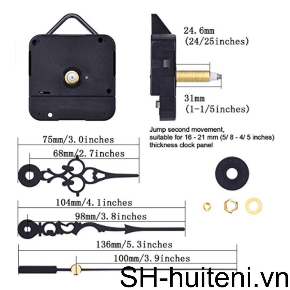 Bộ Kim Đồng Hồ Thay Thế Bằng ABS Màu Trơn Hình Vuông Có Thể Điều Chỉnh