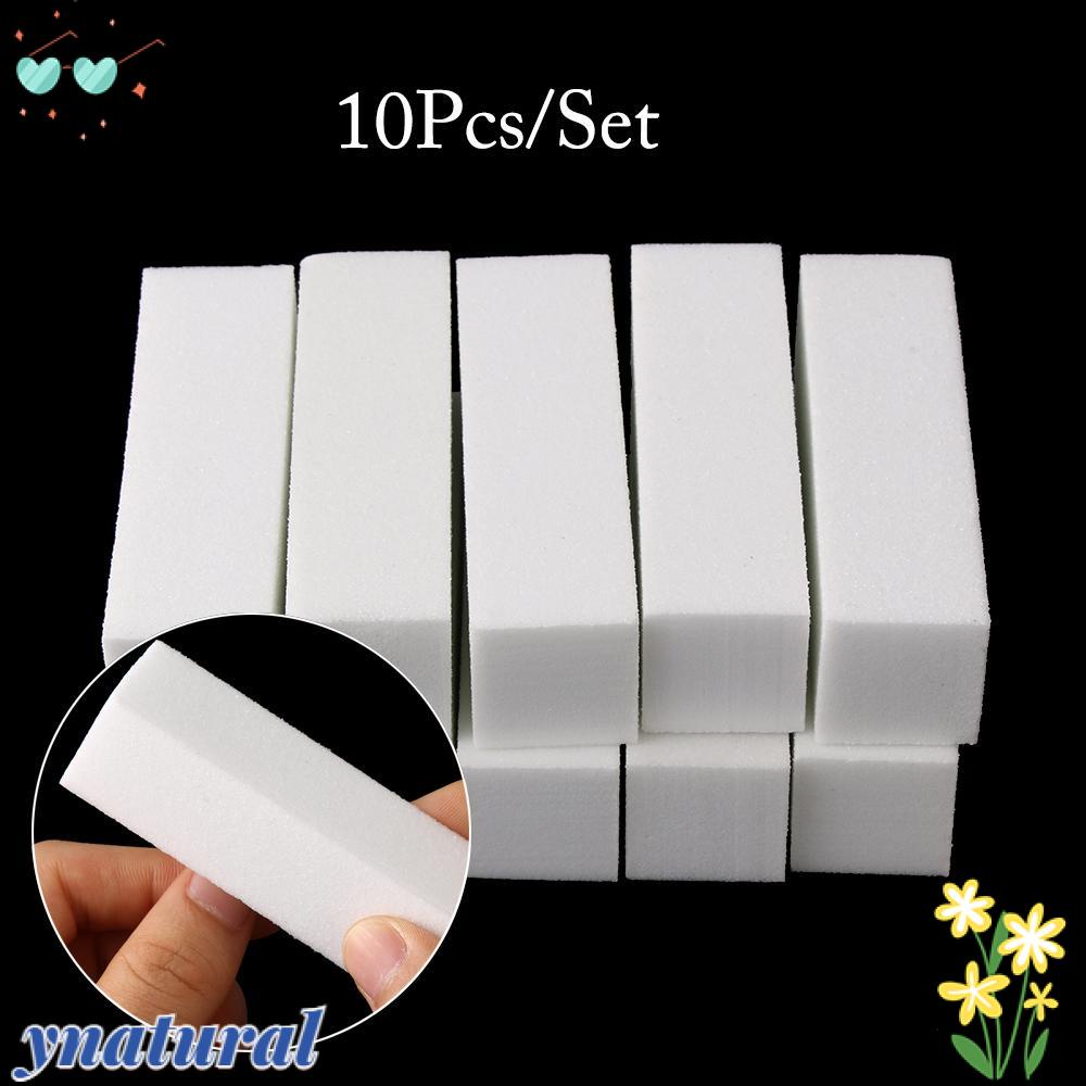 Set 10 Khối Đánh Bóng Móng Tay Màu Trắng