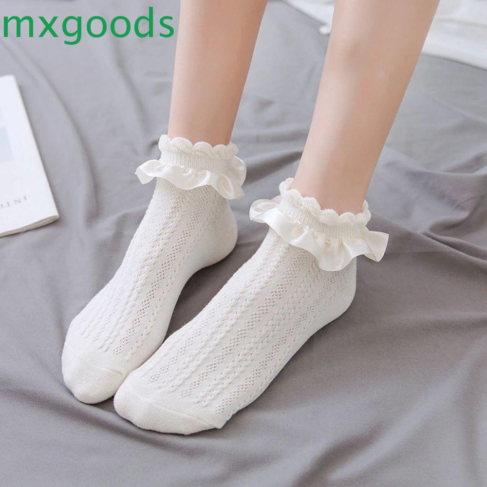 Vớ Ngắn Phối Ren Mỏng Màu Sắc Ngọt Ngào Đáng Yêu Cho Bé Gái