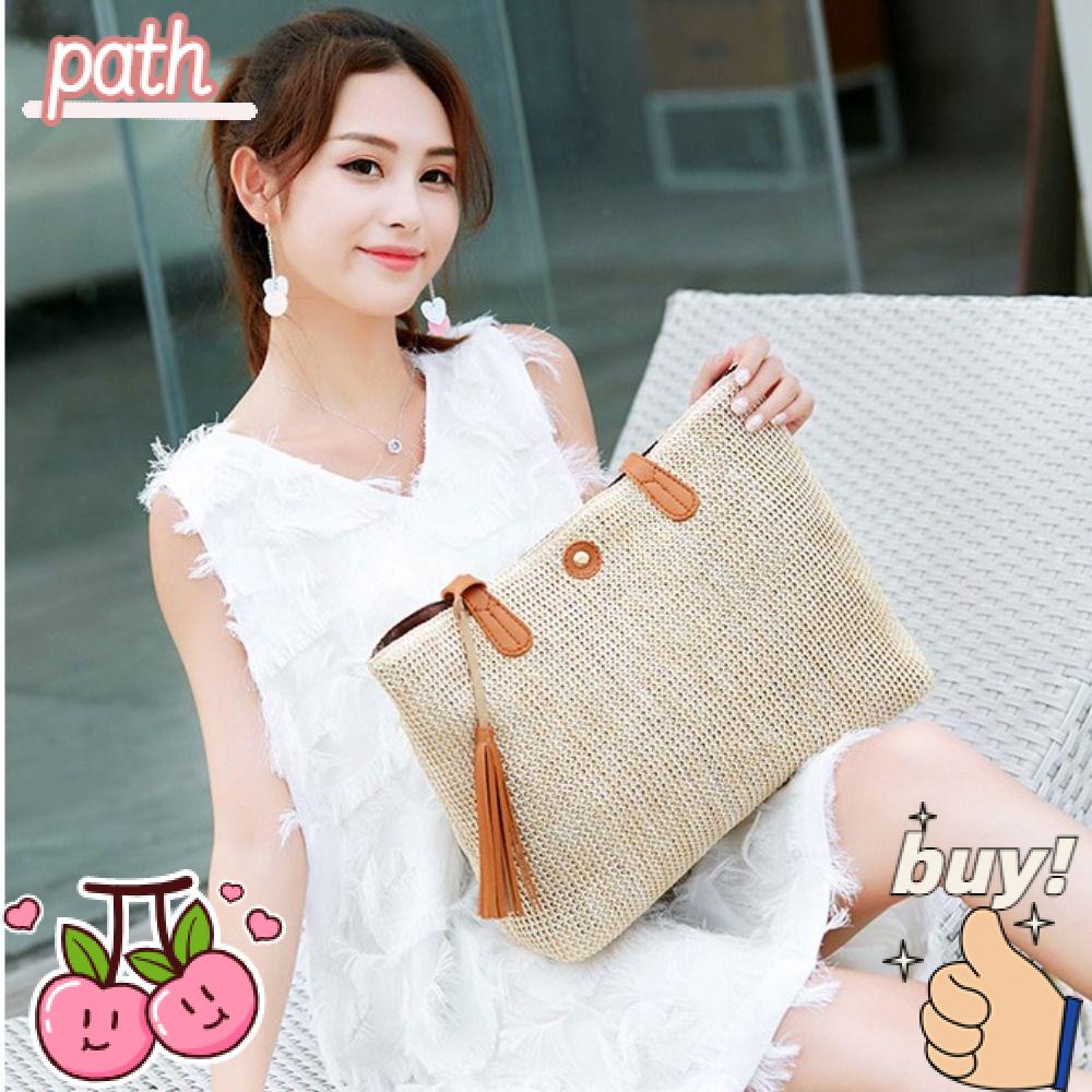 Túi Xách Đan Mây Đeo Vai Sức Chứa Lớn Thời Trang Đi Biển Cho Nữ