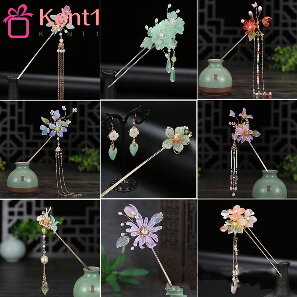 1 Trâm Cài Tóc Bằng Gỗ Mun Phong Cách Retro Thời Trang