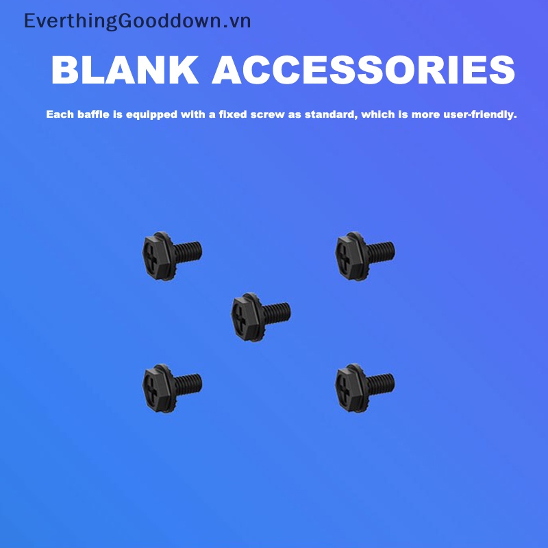 Everthinggooddown 10 Tấm Thông Gió Tản Nhiệt PCI Baffle PC Có Vít Tản Nhiệt Cho Khung Gầm Máy Tính