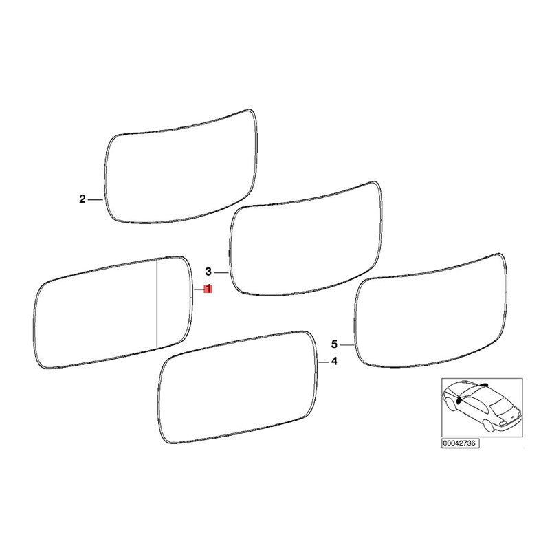 1 Cặp Kính Chiếu Hậu Cho Xe Hơi BMW E46 E65 E66 E67 2001-2008 51167028427 51167028428