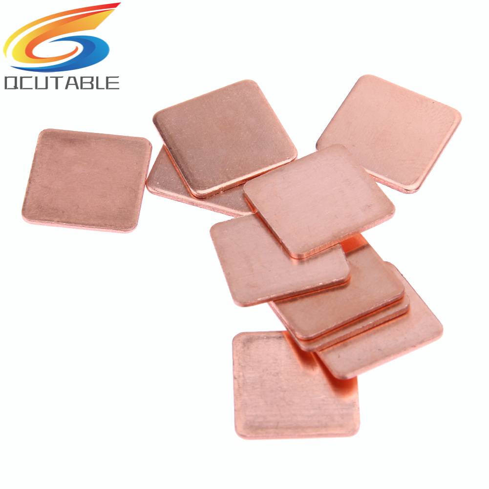 10 MiếNg NhiệT BằNg ĐồNg 15mmx15mm 0.3mm ĐếN 2mm Cho Laptop