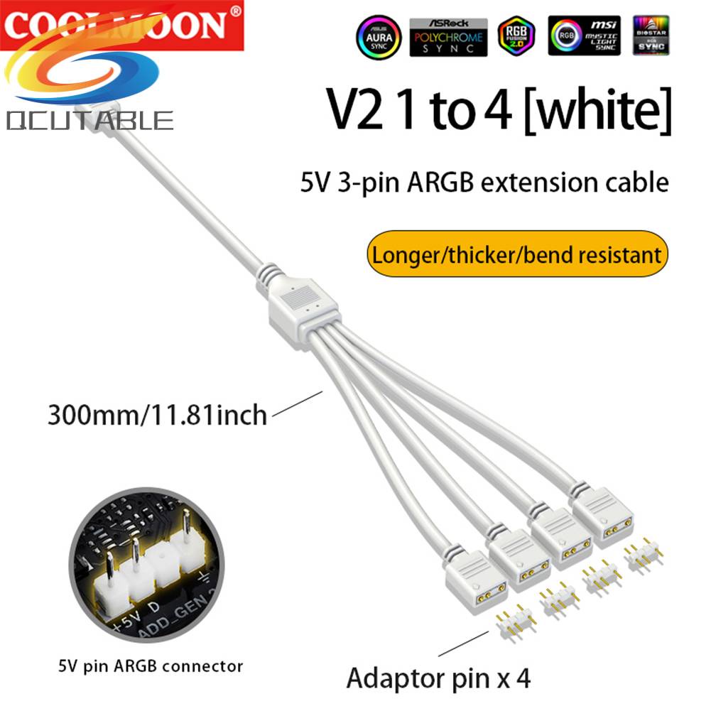 Cáp Chia Cổng 5V 3PIN 1 Sang 2 / 3 / 4 Cho Quạt Máy Tính