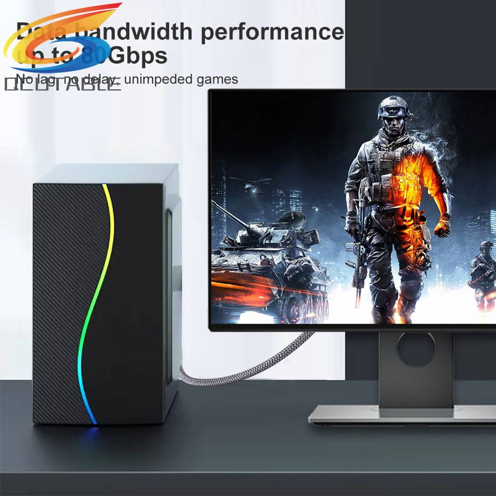 Dây Cáp Bện Cổng 2.0 16K 60Hz 10K 60Hz HD Video DP