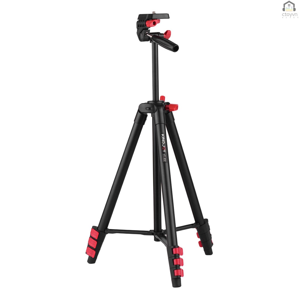 Giá Đỡ Ba Chân Chụp Ảnh Bằng Hợp Kim Nhôm Tải Trọng Tối Đa 1 / 4 Inch CTOY KINGJOY VT-832 Giày Cao Gót Tăng Chiều Cao 11-1