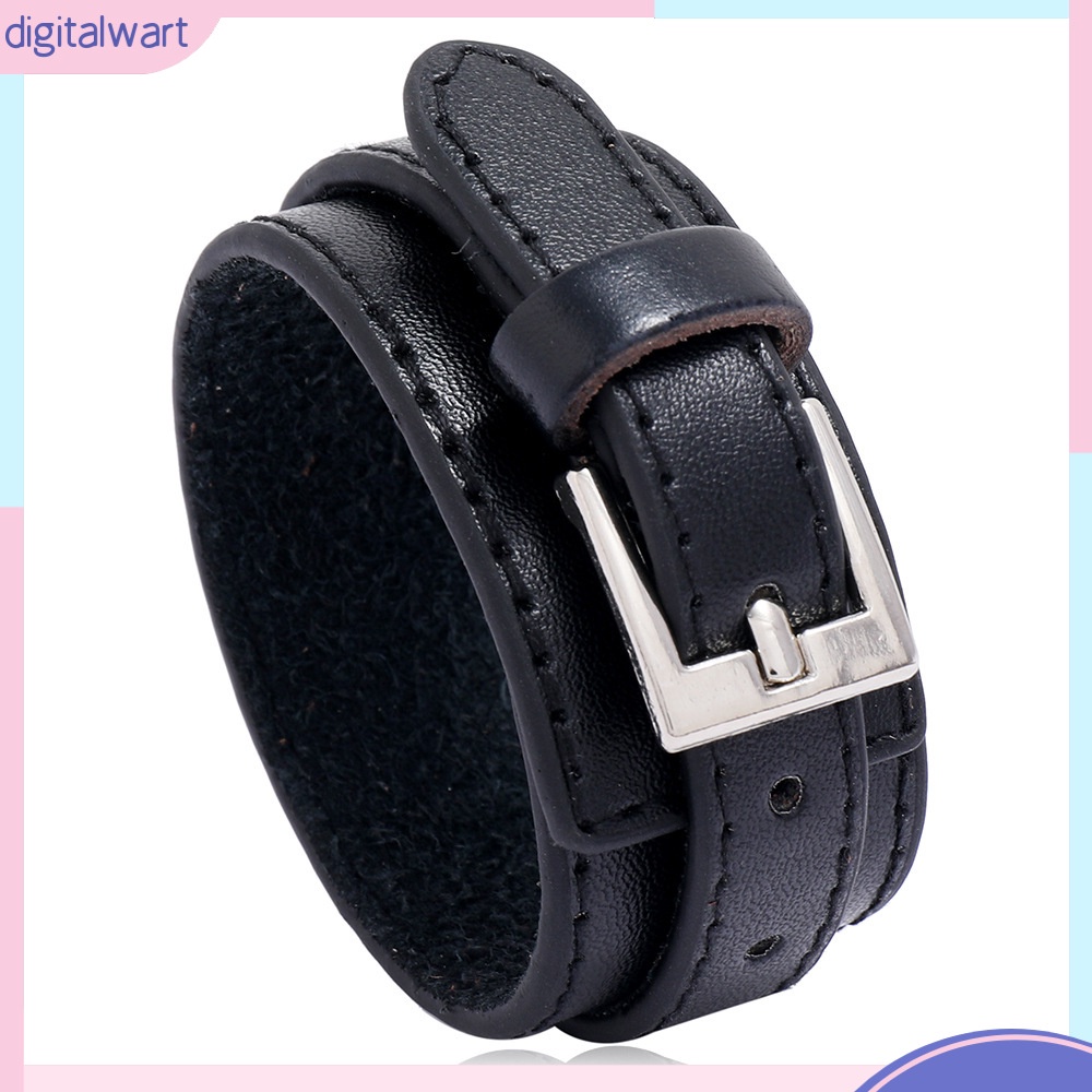 Vòng Tay Da Bò Thiết Kế Đơn Giản Phong Cách Âu Mỹ Cho Nam