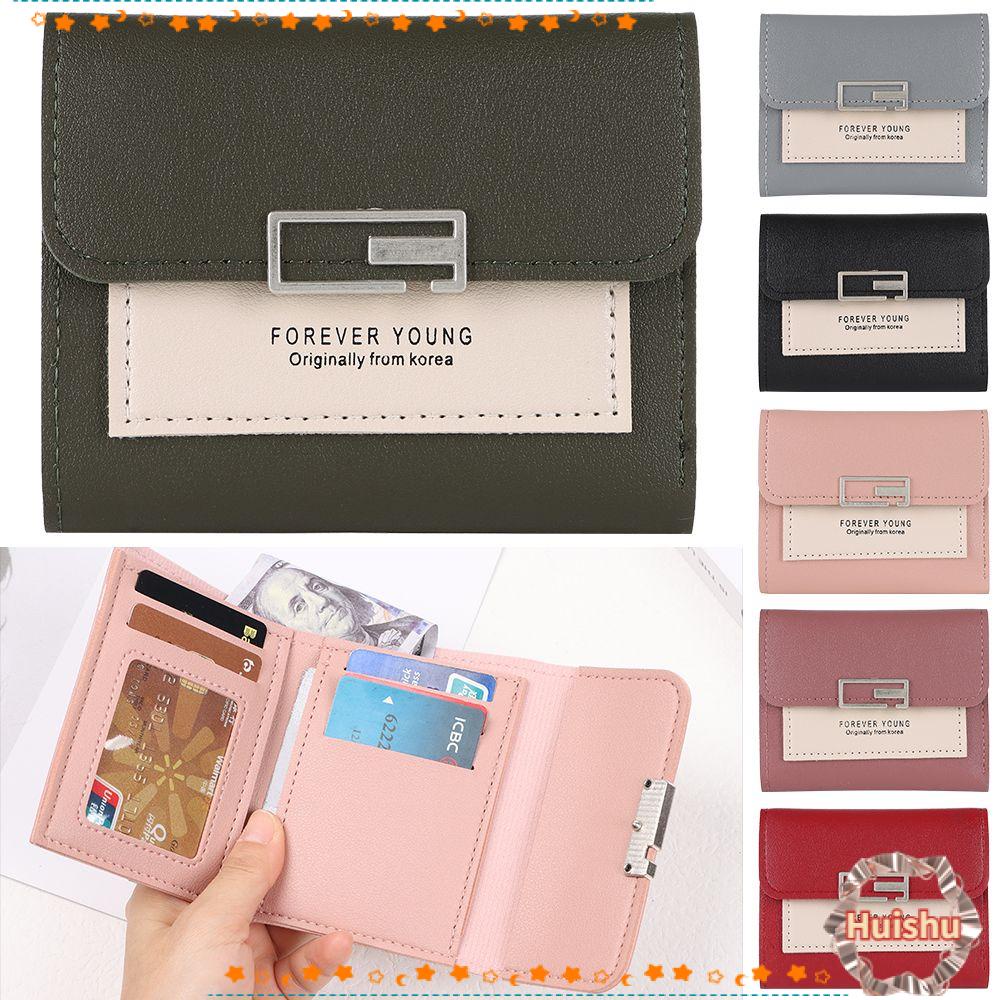 HS Ví Ngắn Mini Bằng Da PU Thiết Kế Đơn Giản Thời Trang