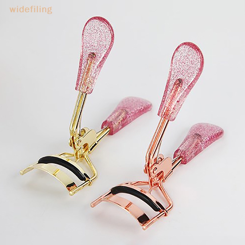 Kẹp Bấm Mi Cong Rộng Bằng Thép Carbon Bền Với 2 Miếng Đệm Silicone