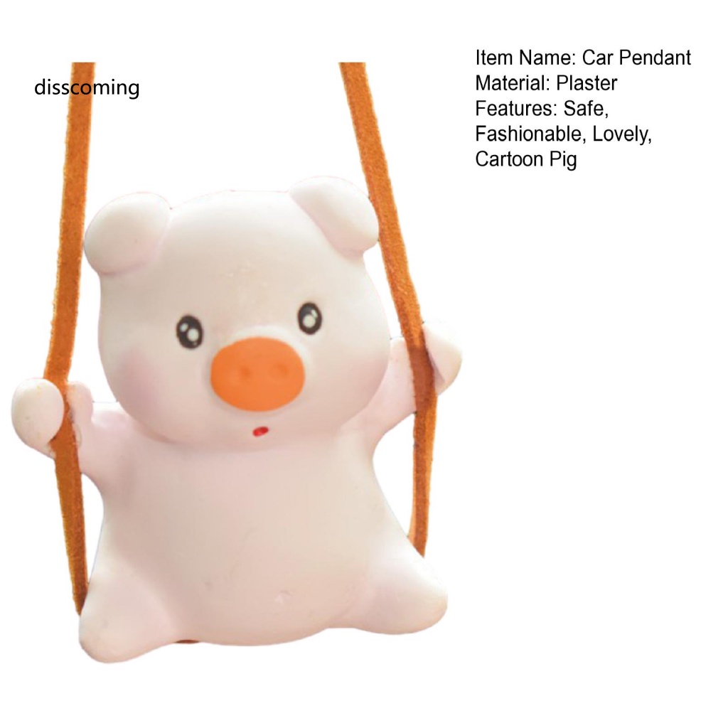 Băng Đô SL SL SL SL| Dây Treo Trang Trí Gương Chiếu Hậu Xe Hơi Hình Chú Heo Dễ Thương