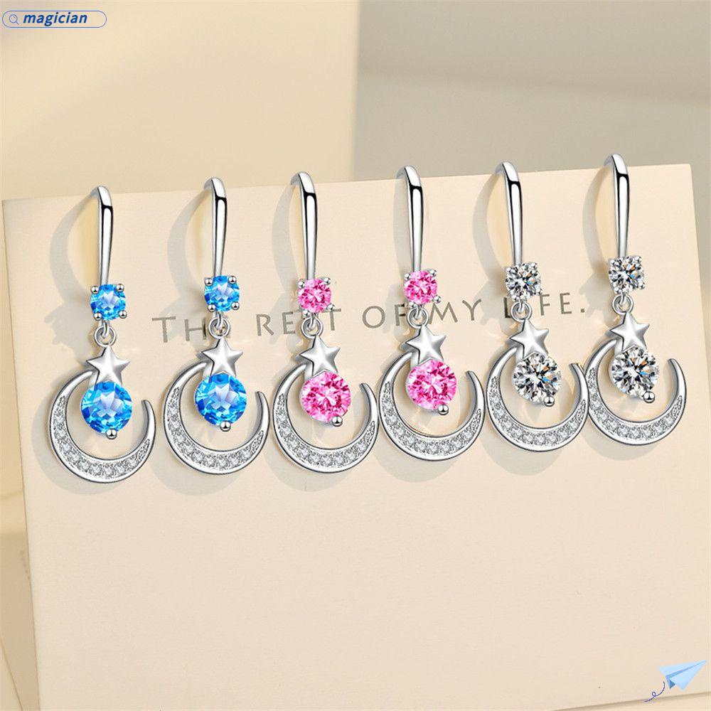 MAG Khuyên Tai Dáng Dài Phong Cách Giáng Sinh Hàn QuốcMặt Dây Chuyền Đính Đá