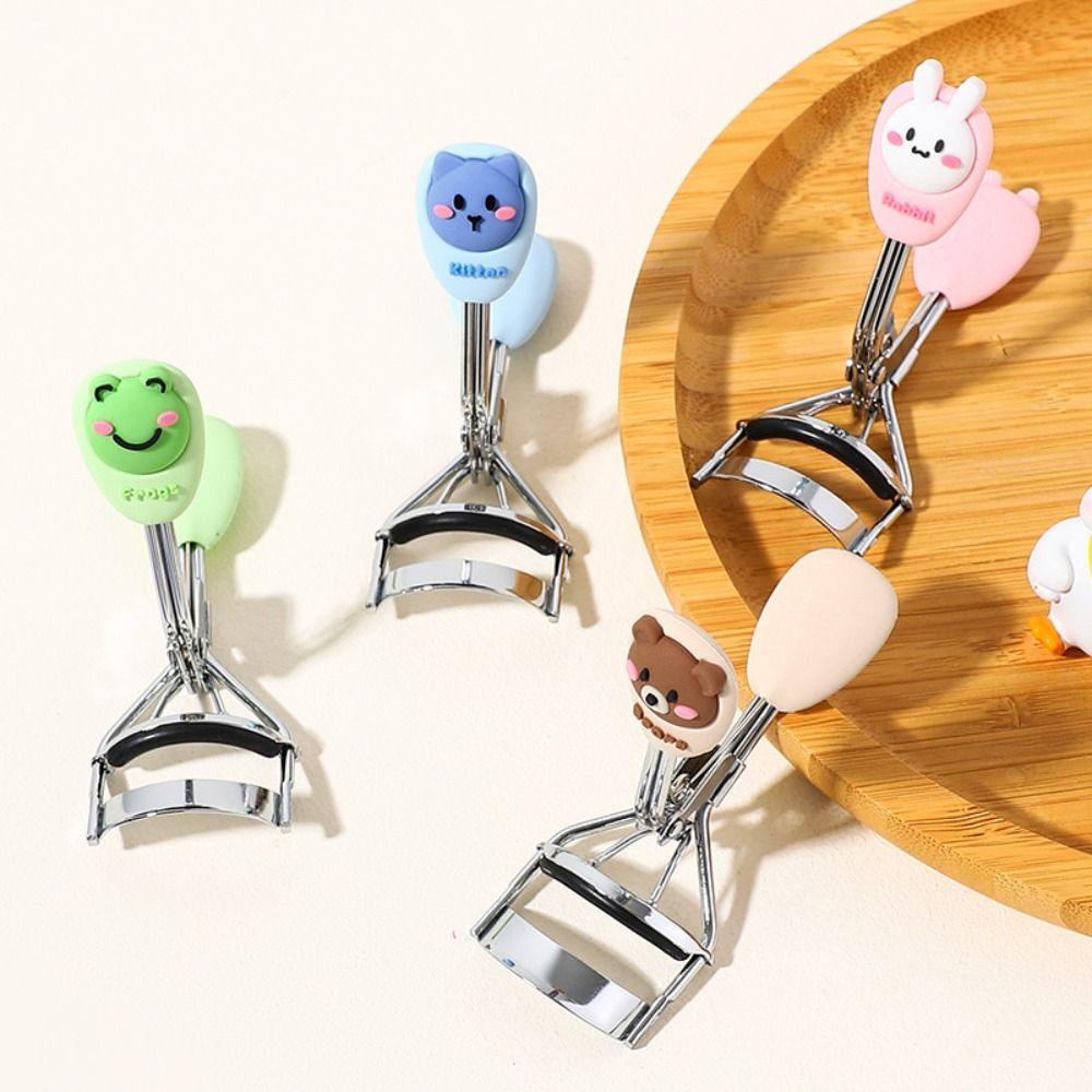 Dụng Cụ Bấm Cong Lông Mi Tự Nhiên Tay Cầm Phẳng Hình Búp Bê Hoạt Hình Dễ Thương Cho Nữ