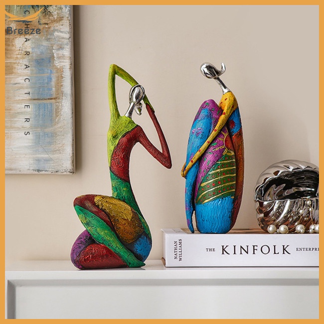 Mô Hình Tượng Phụ Nữ Châu Phi Dùng Trang Trí Bàn Độc Đáo