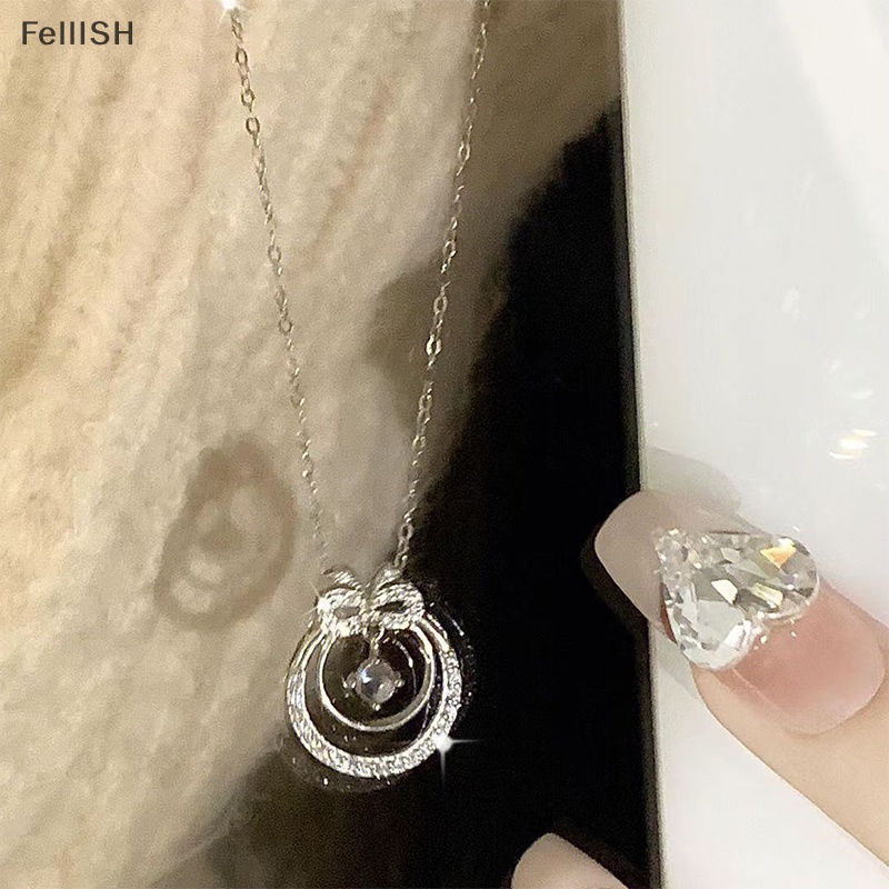 Vòng cổ Mặt Tròn Đính Pha Lê Lấp Lánh Thời Trang Cho Nữ 439br