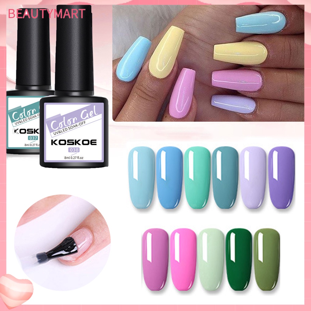 Sơn Móng Tay Dạng Gel UV Ánh Kim Tuyến Nhiều Màu Sắc Trọng Lượng Nhẹ Trang Trí Mùa Hè