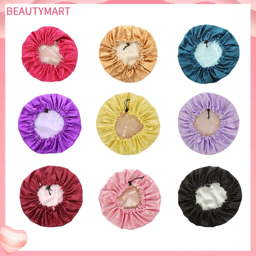 Mũ Trùm Đầu Hai Lớp Bằng Satin Có Thể Điều Chỉnh Kích Thước Dùng Khi Ngủ