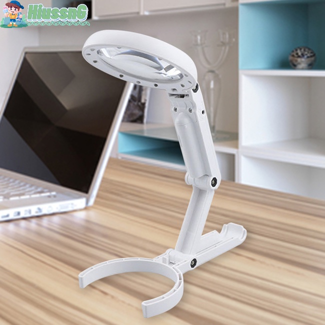 Kính Lúp Có 8 Đèn Led Có Thể Gấp Gọn Dùng Để Sửa Chữa Trang Sức
