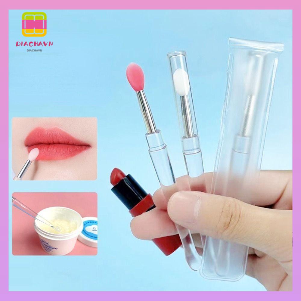 DIACHAVN Cọ Tô Son Môi Bằng Silicone Linh Hoạt Tiện Dụng