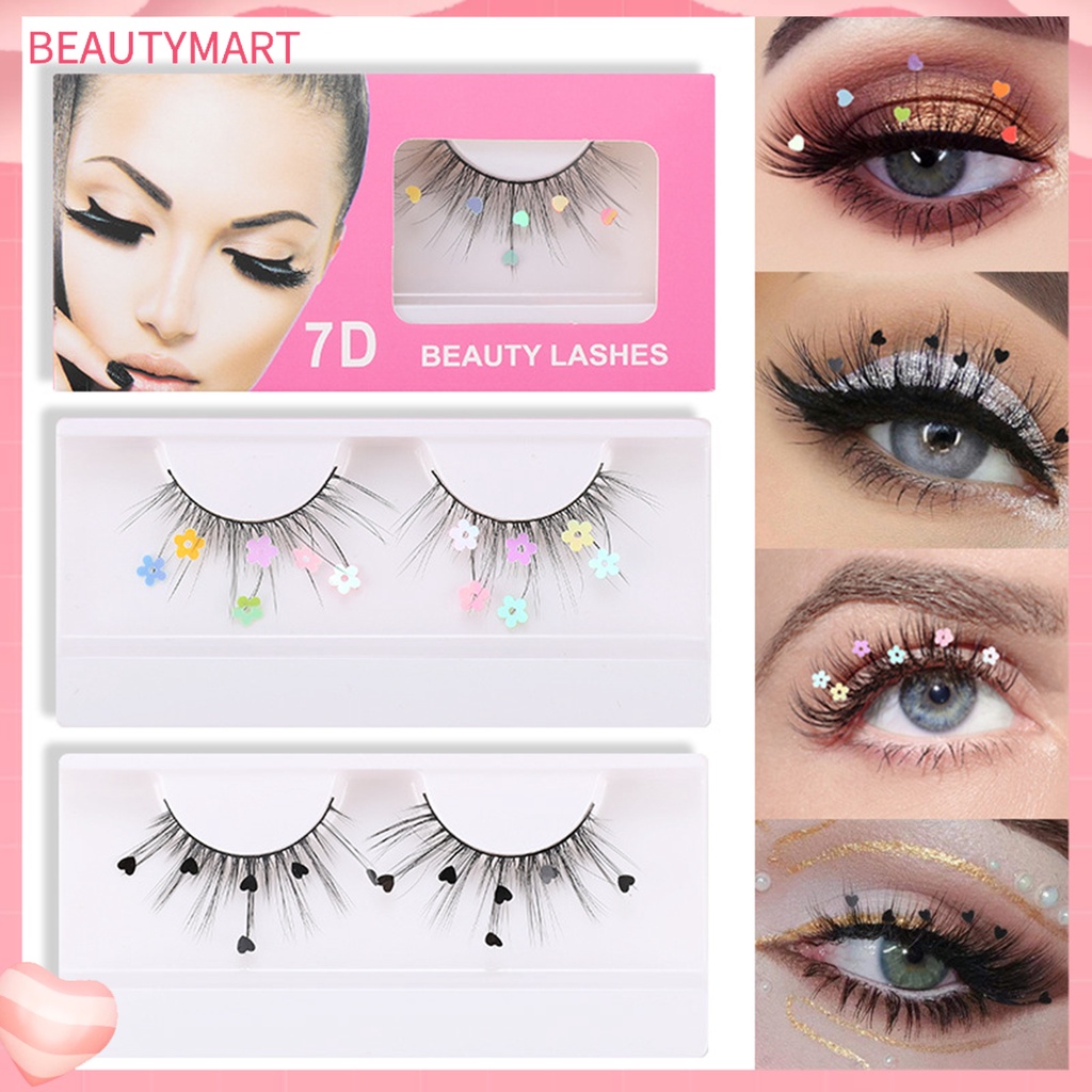 1 Cặp Lông Mi Giả 3D Bằng Sequin Tự Nhiên Có Thể Tái Sử Dụng