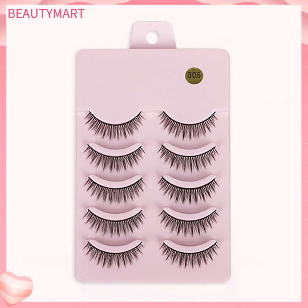 Bộ 5 Cặp Lông Mi Giả Bằng Sợi Tự Nhiên Dành Cho Nữ