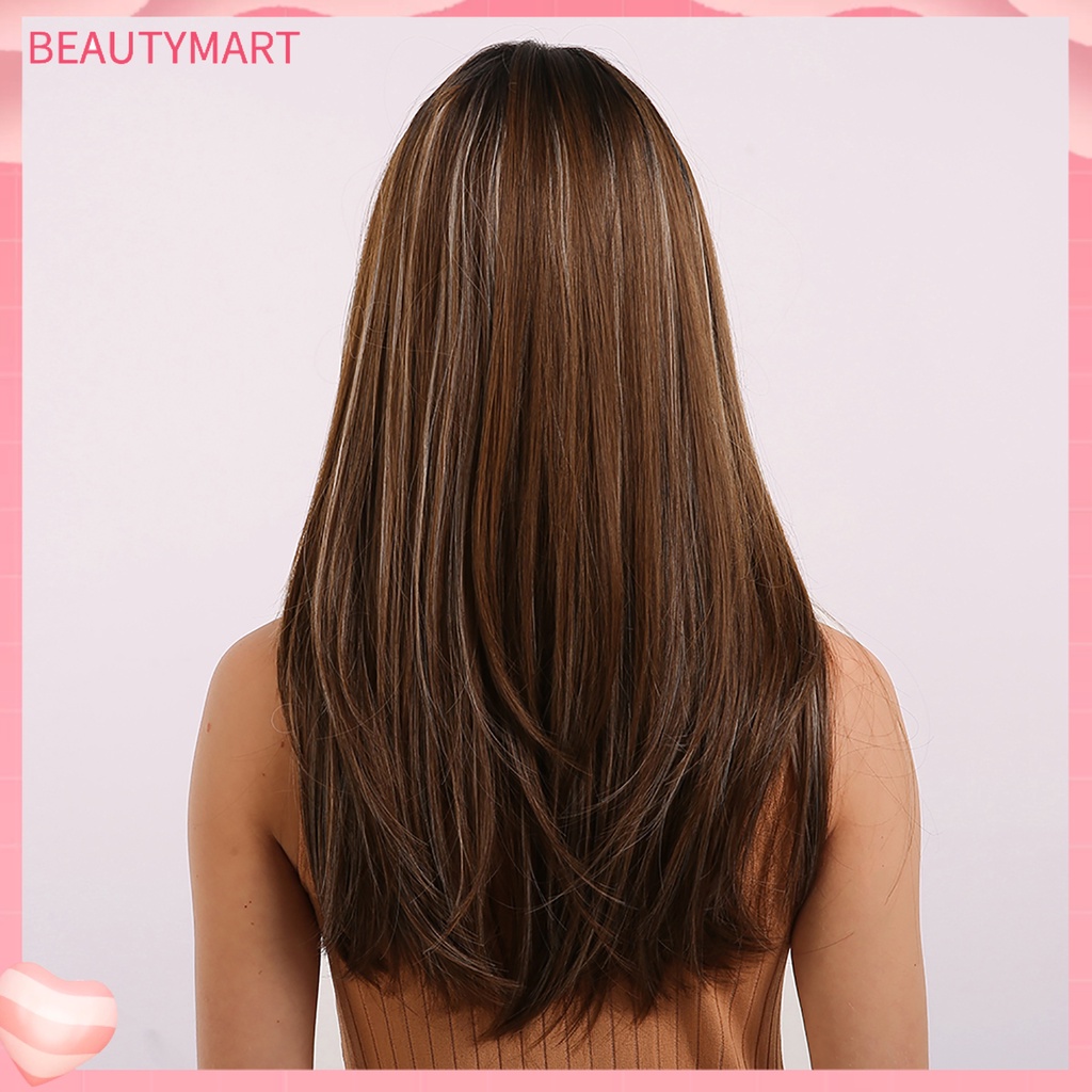 Bộ Tóc Giả Dài Mái Ngang Thẳng Thời Trang Dành Cho Nữ