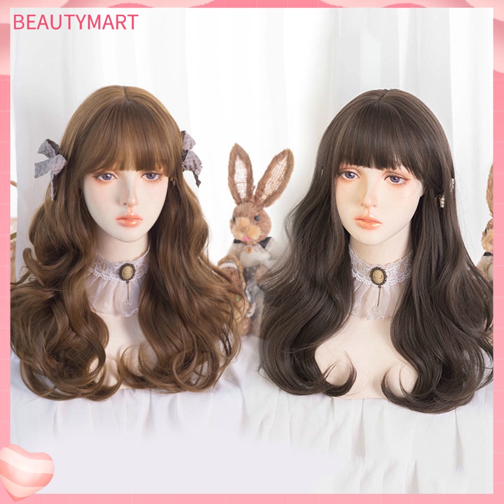 1 Bộ Tóc Giả Dài Xoăn Mượt Mà Không Vón Cục Che Phủ Toàn Diện Dành Cho Nữ